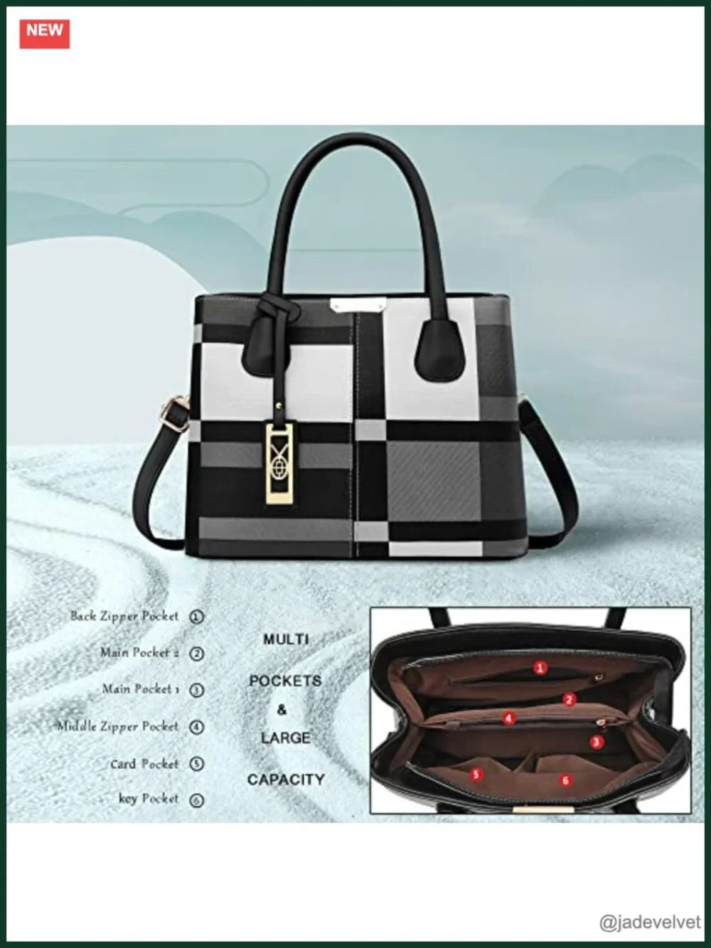 PU Leather Top Handle Satchel Tote Shoulder Bag Crossbody Purse